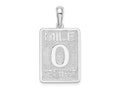 FJC Finejewelers 925 Sterling Silver Rhodium Plated Polished 0 Mile Marker Key West Charm 29 x 15 mm