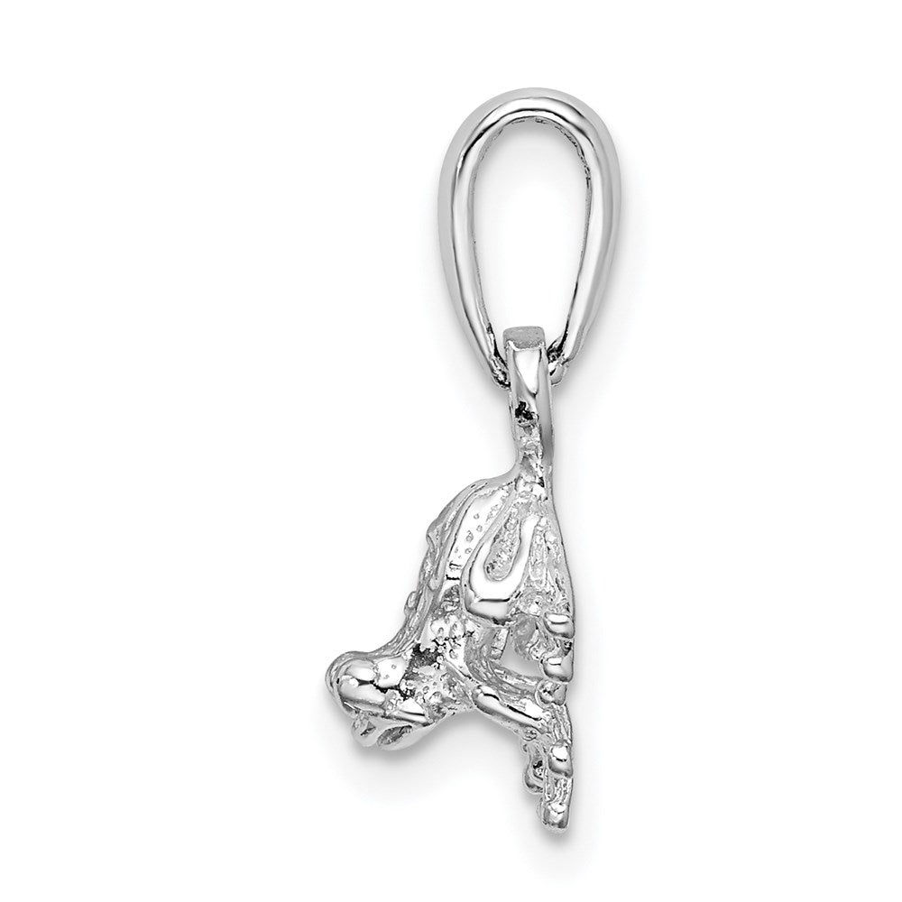 FJC Finejewelers 925 Sterling Silver Rhodium Plated Polished Mini Frog Charm 17 x 10 mm