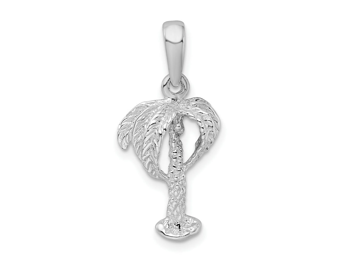 FJC Finejewelers 925 Sterling Silver Rhodium Plated Polished Palm Tree with Coconuts Charm 25 x 11 mm