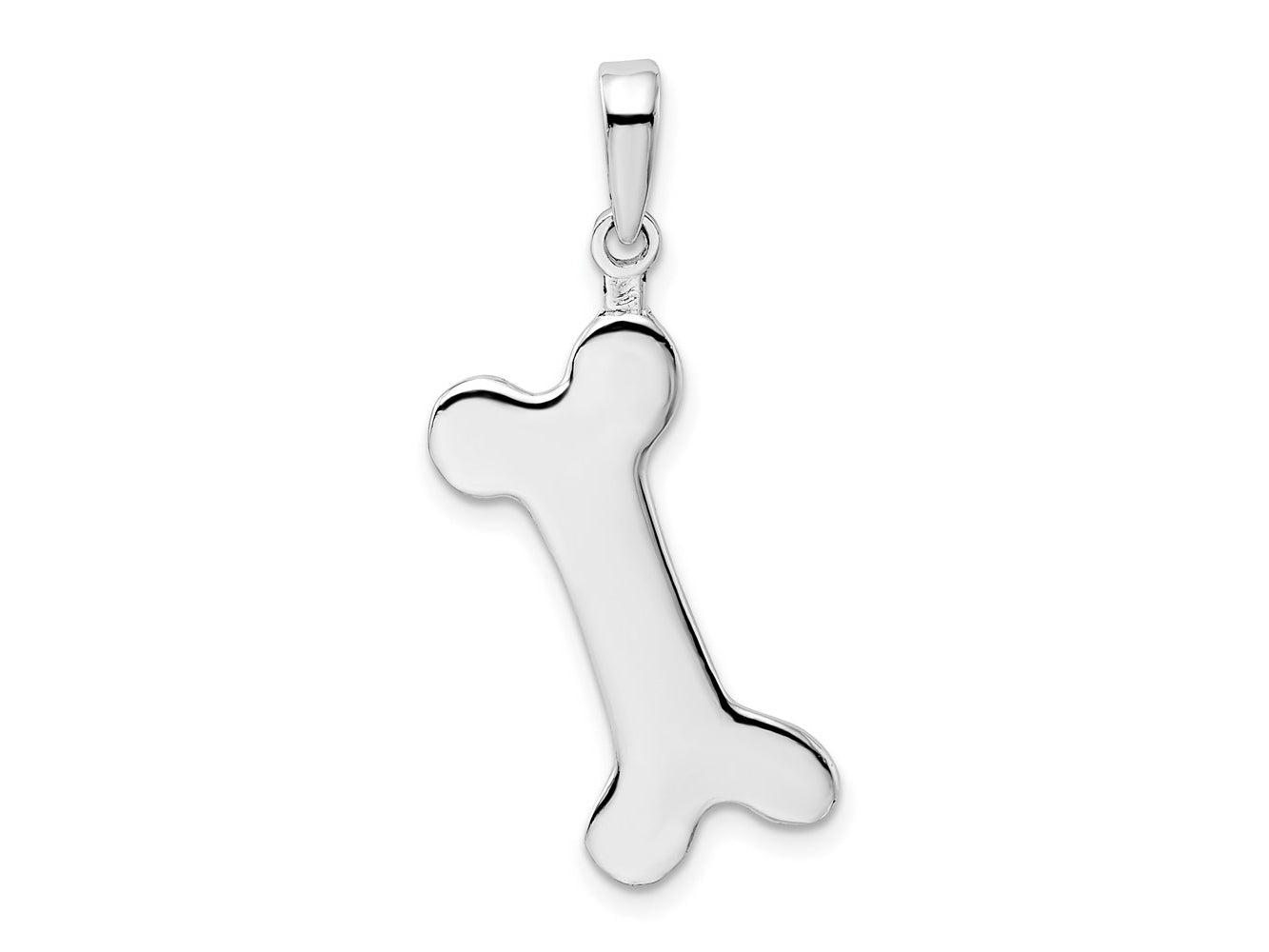 FJC Finejewelers 925 Sterling Silver Polished Engraveable Dog Bone Charm 10 mm