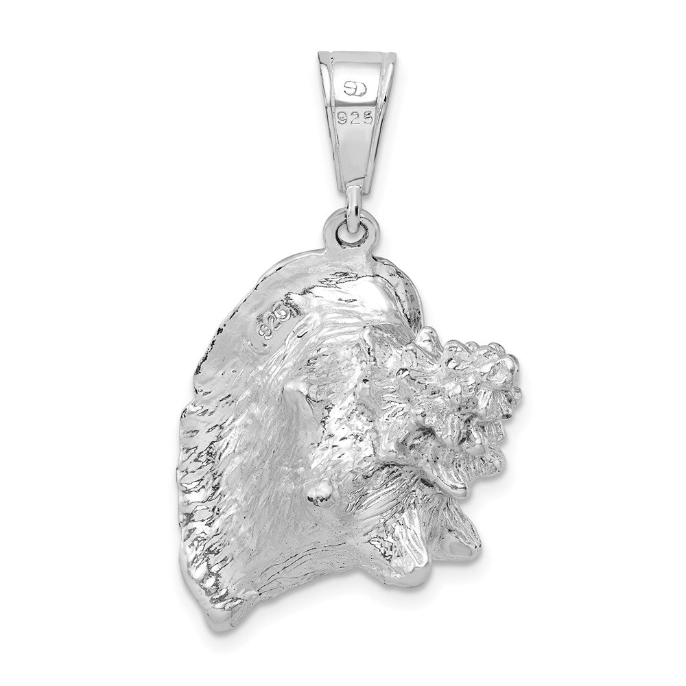 FJC Finejewelers 925 Sterling Silver Rhodium Plated Polished 3D Conch Shell Charm 35 x 21 mm