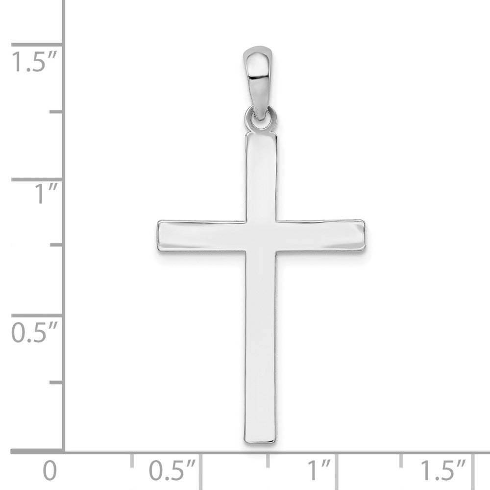 FJC Finejewelers 925 Sterling Silver Polished Front Textured Back Latin Cross Charm 19 mm