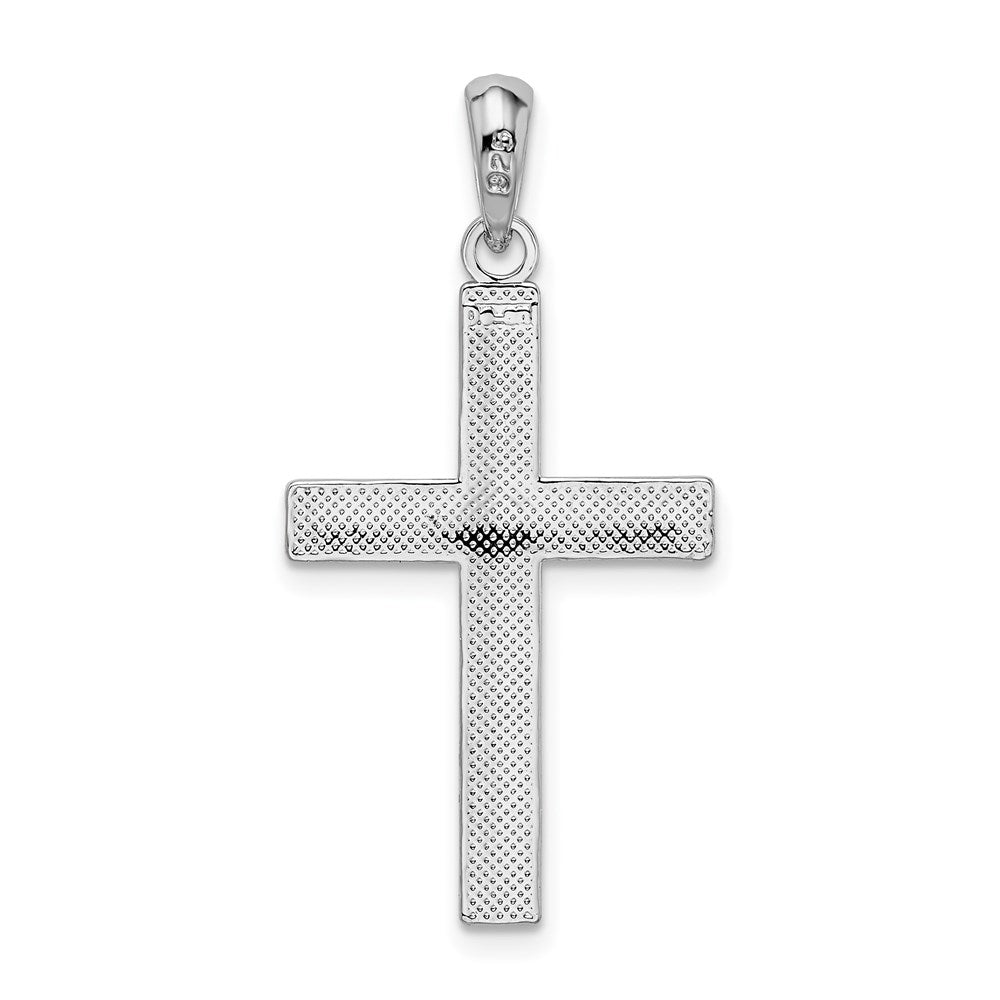 FJC Finejewelers 925 Sterling Silver Polished Tubular Latin Cross Charm 16 mm