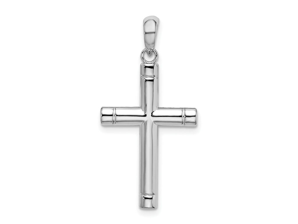 FJC Finejewelers 925 Sterling Silver Polished Tubular Latin Cross Charm 16 mm