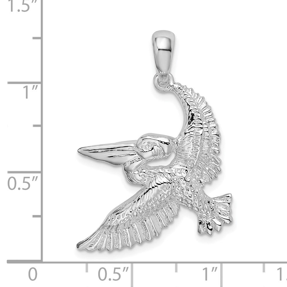 FJC Finejewelers 925 Sterling Silver Polished Flying Pelican Charm 20 mm