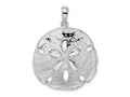 FJC Finejewelers 925 Sterling Silver Rhodium Plated Polished Sand Dollar Charm 32 x 24 mm