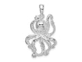 FJC Finejewelers 925 Sterling Silver Rhodium Plated Polished Textured Octopus Charm 33 x 19 mm