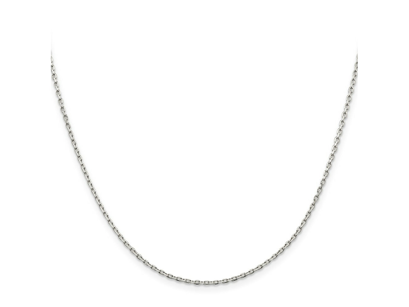FJC Finejewelers 925 Sterling Silver Beveled Oval Cable Chain 18 Inches x 1.5 mm