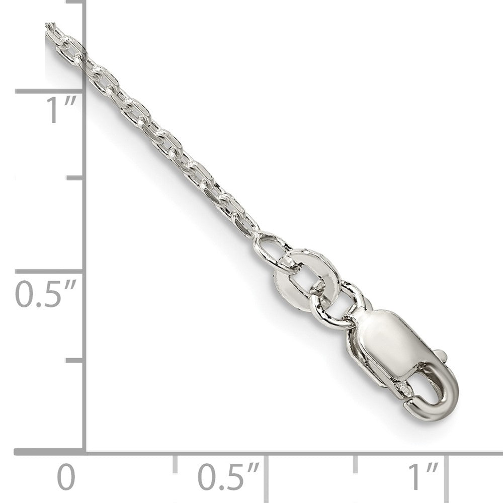 FJC Finejewelers 925 Sterling Silver Beveled Oval Cable Bracelet Chain 8 Inches x 1.5 mm