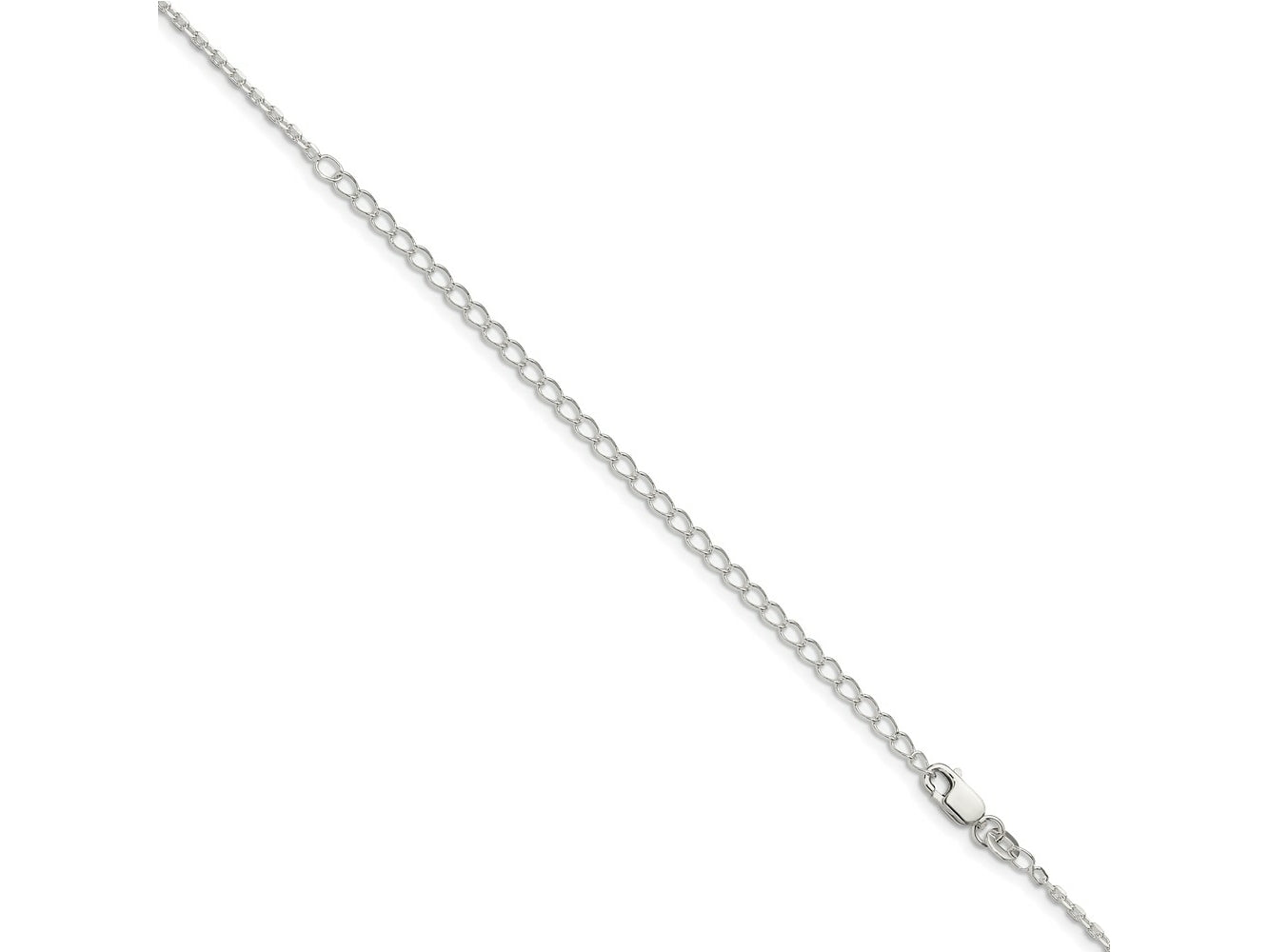 FJC Finejewelers 925 Sterling Silver Beveled Oval Cable Chain with 4in ext. 22 Inches x 1.5 mm