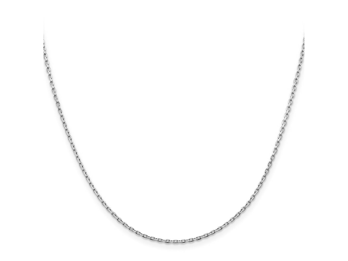 FJC Finejewelers 925 Sterling Silver Rhodium Plated Beveled Oval Cable Chain 22 Inches x 1.5 mm