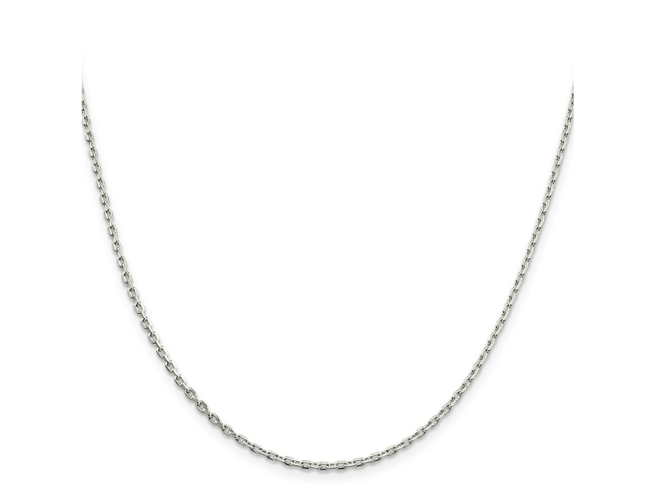 FJC Finejewelers 925 Sterling Silver Beveled Oval Cable Chain 36 Inches x 2 mm