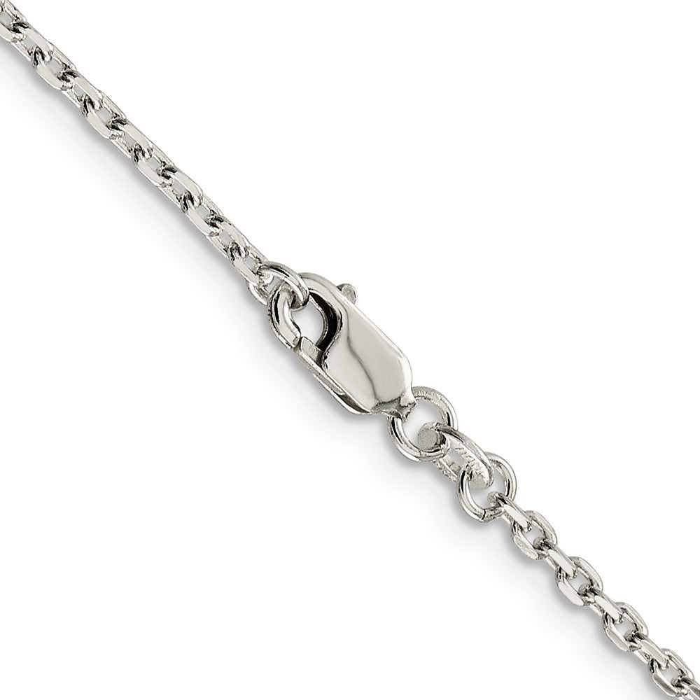 FJC Finejewelers 925 Sterling Silver Beveled Oval Cable Bracelet Chain 7 Inches x 2 mm