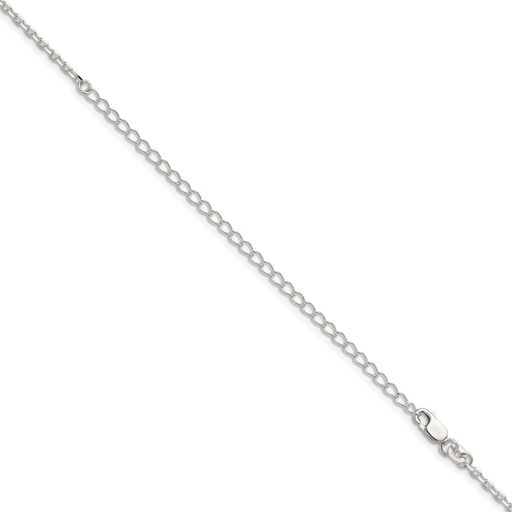 FJC Finejewelers 925 Sterling Silver Beveled Oval Cable Chain with 4in ext. 22 Inches x 2 mm
