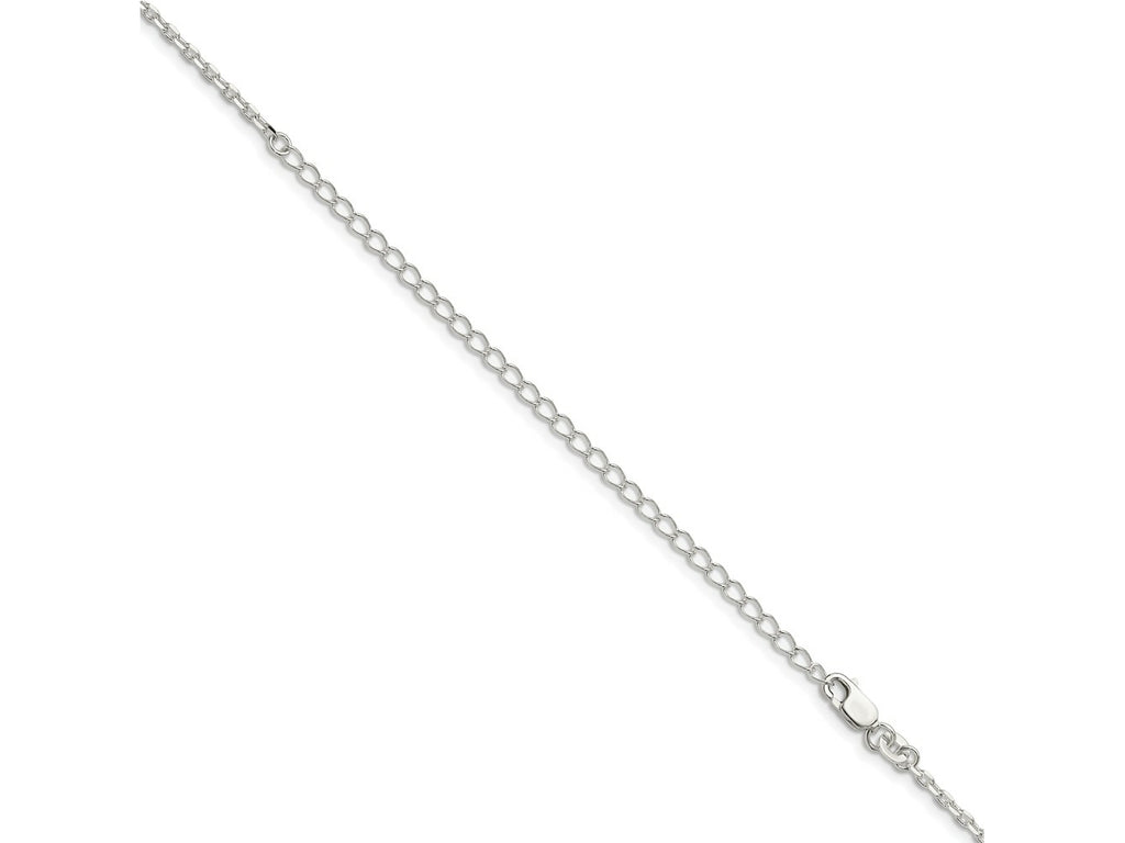 FJC Finejewelers 925 Sterling Silver Beveled Oval Cable Chain with 4in ext. 22 Inches x 2 mm