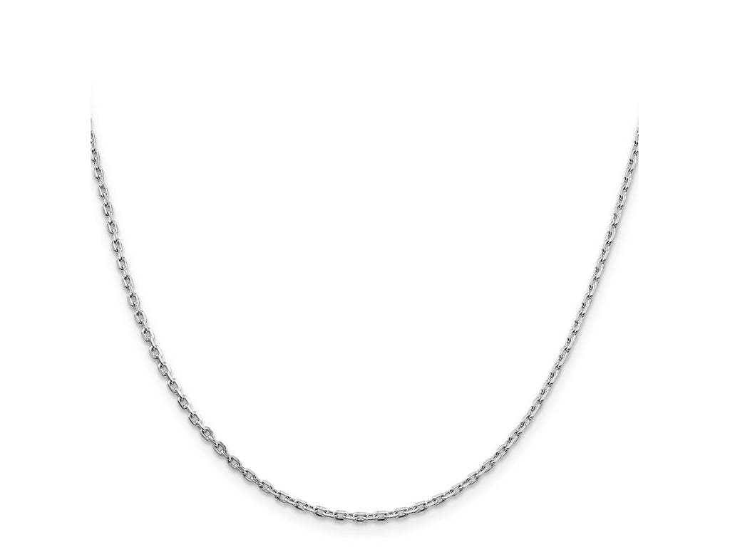 FJC Finejewelers 925 Sterling Silver Rhodium Plated Beveled Oval Cable Chain 18 Inches x 2 mm