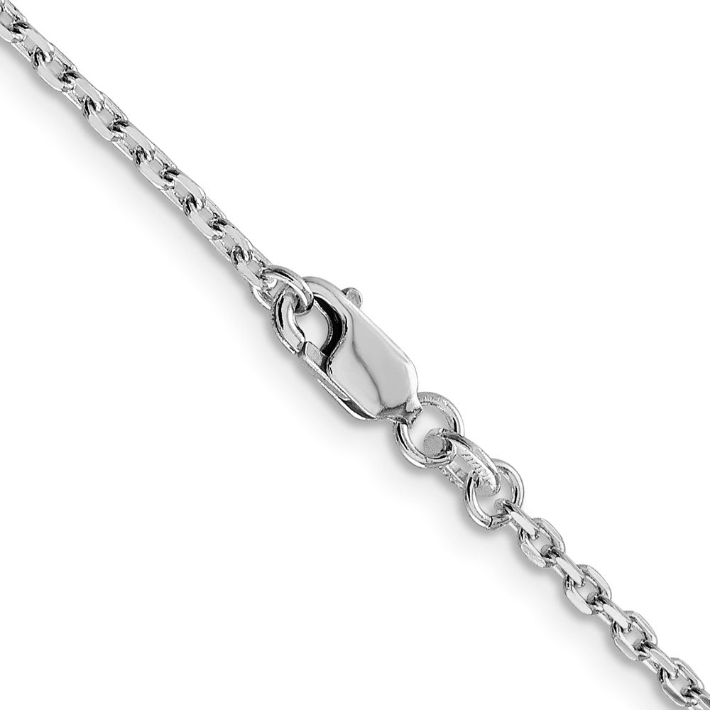FJC Finejewelers 925 Sterling Silver Rhodium Plated Beveled Oval Cable Chain 28 Inches x 2 mm
