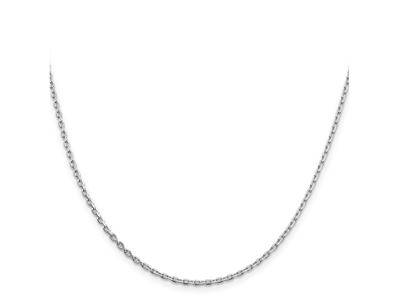 FJC Finejewelers 925 Sterling Silver Rhodium Plated Beveled Oval Cable Chain 28 Inches x 2 mm