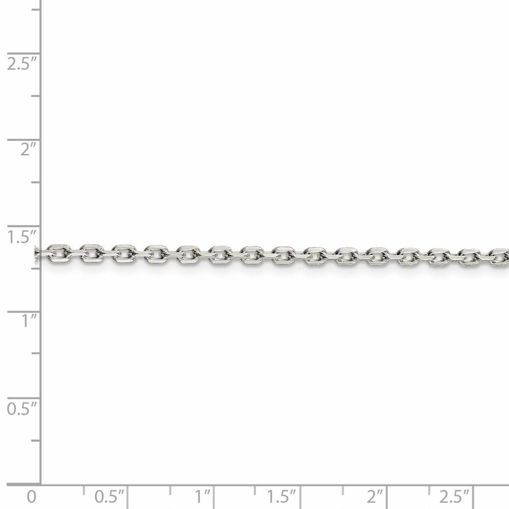 FJC Finejewelers 925 Sterling Silver Beveled Oval Cable Chain 24 Inches x 2.75 mm