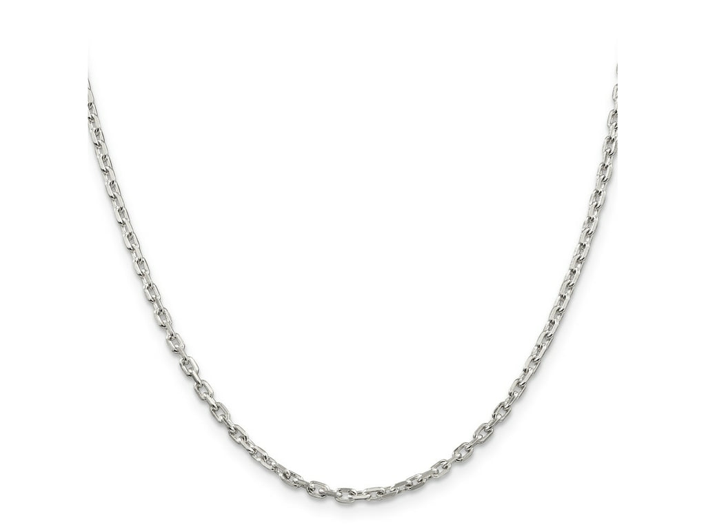 FJC Finejewelers 925 Sterling Silver Beveled Oval Cable Chain 36 Inches x 2.75 mm