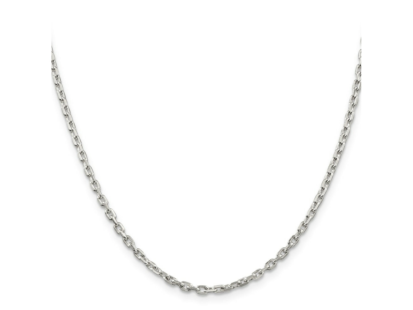 FJC Finejewelers 925 Sterling Silver Beveled Oval Cable Chain 36 Inches x 2.75 mm
