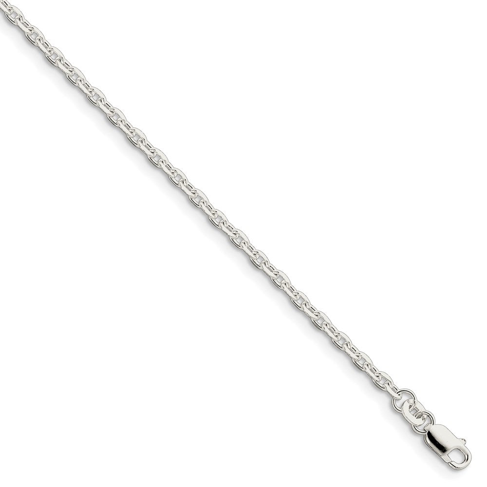 FJC Finejewelers 925 Sterling Silver Beveled Oval Cable Bracelet Chain 7 Inches x 2.75 mm
