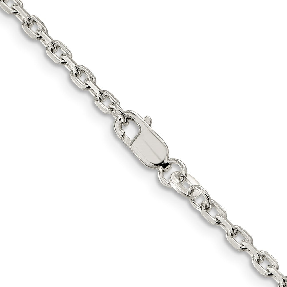 FJC Finejewelers 925 Sterling Silver Beveled Oval Cable Bracelet Chain 7 Inches x 2.75 mm