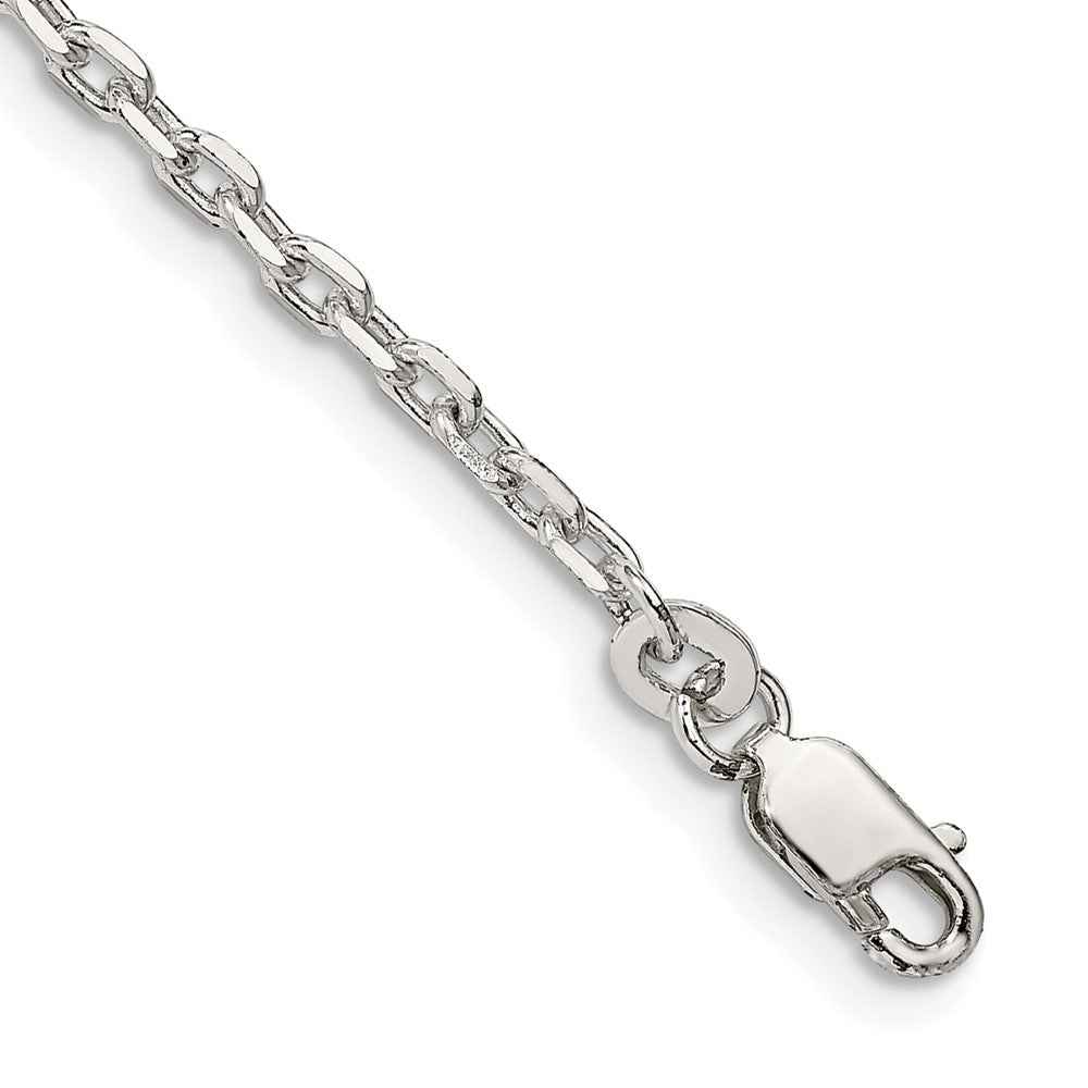 FJC Finejewelers 925 Sterling Silver Beveled Oval Cable Bracelet Chain 8 Inches x 2.75 mm
