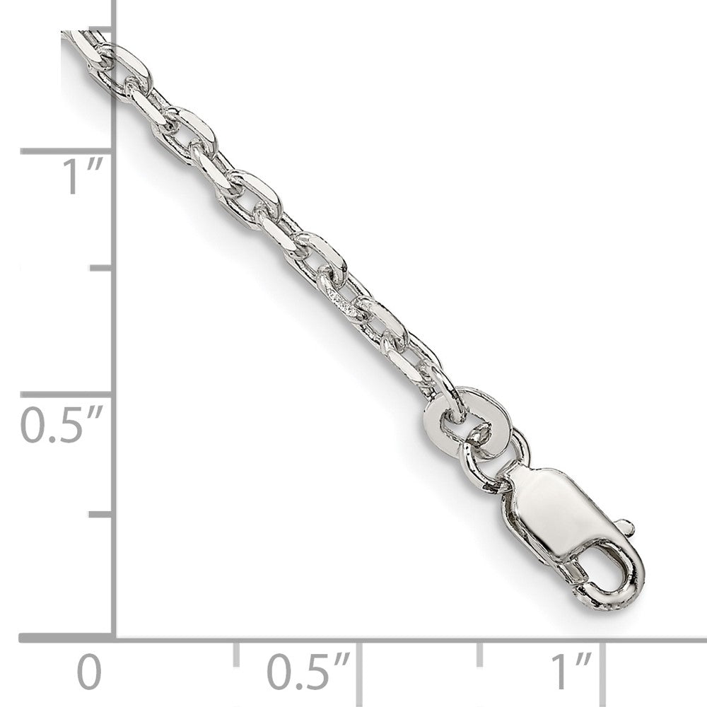 FJC Finejewelers 925 Sterling Silver Beveled Oval Cable Bracelet Chain 8 Inches x 2.75 mm