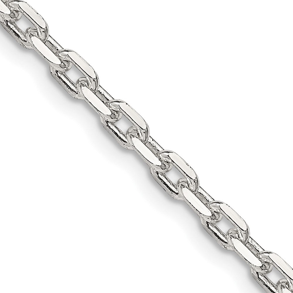 FJC Finejewelers 925 Sterling Silver Beveled Oval Cable Chain 28 Inches x 3.25 mm