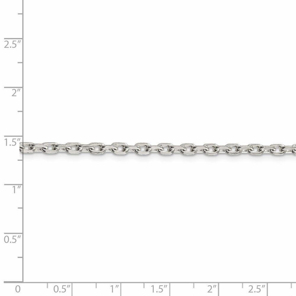 FJC Finejewelers 925 Sterling Silver Beveled Oval Cable Chain 36 Inches x 3.25 mm