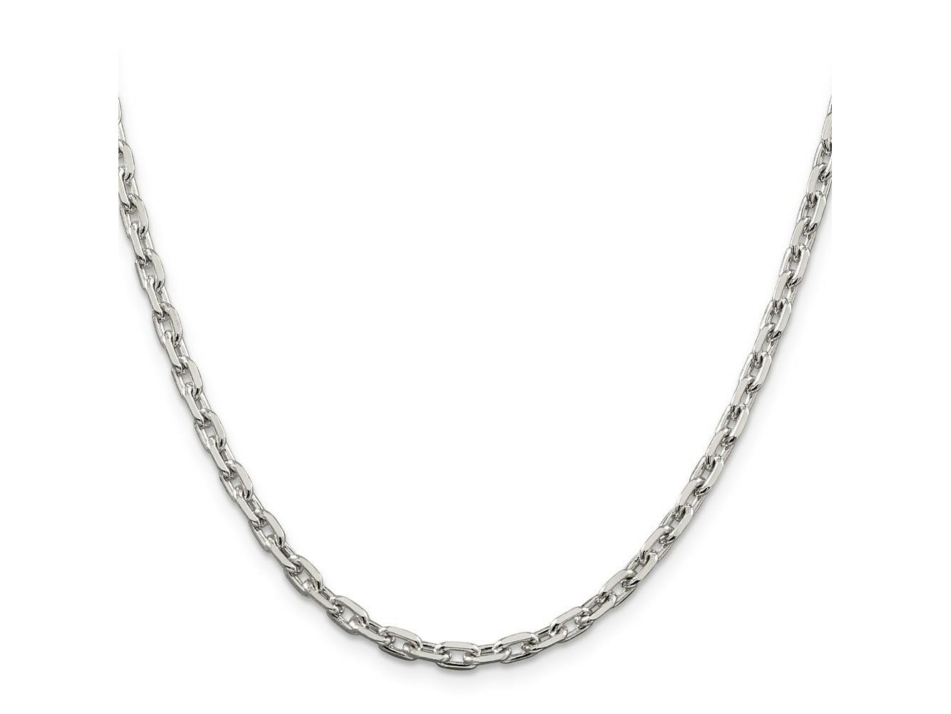 FJC Finejewelers 925 Sterling Silver Beveled Oval Cable Chain 20 Inches x 3.95 mm