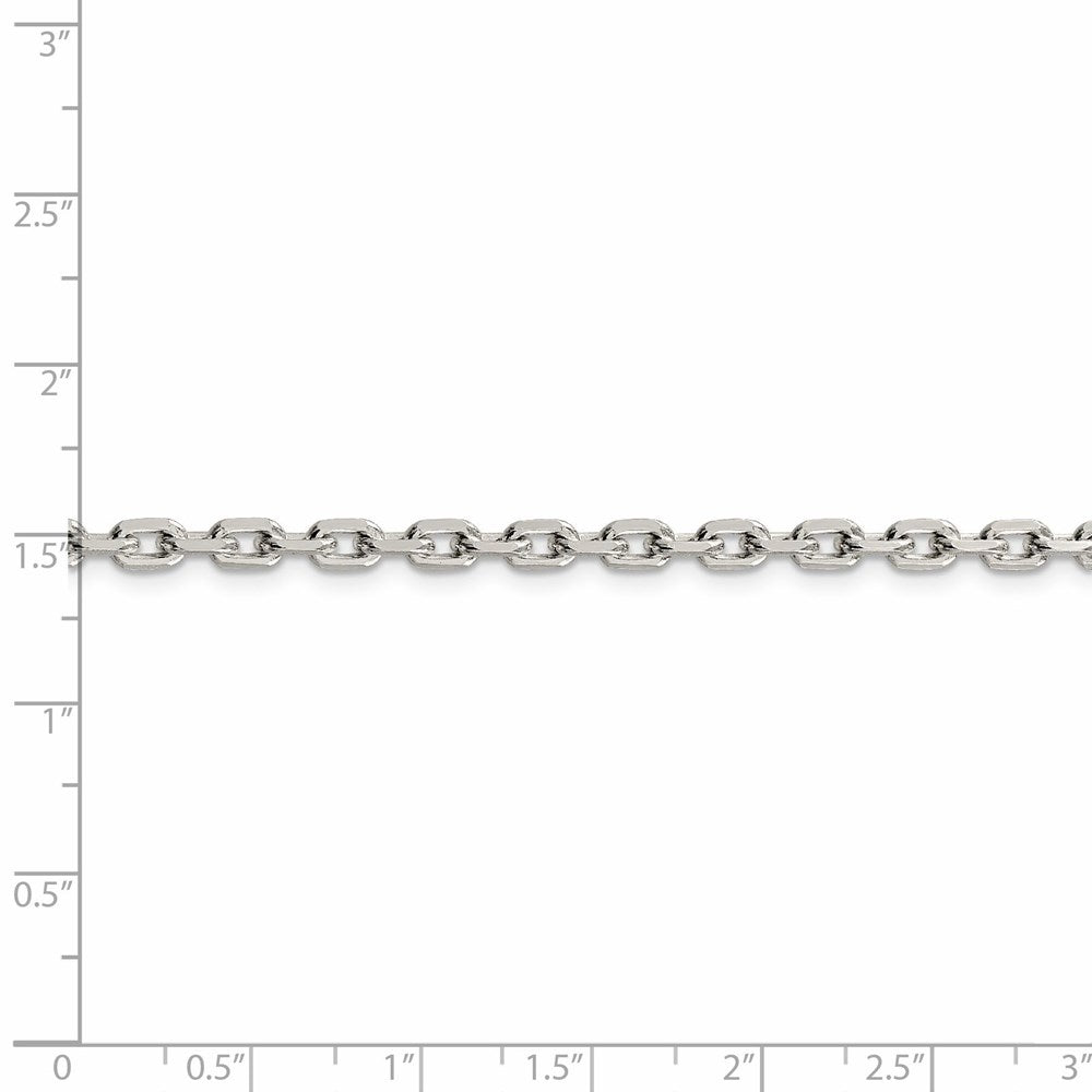 FJC Finejewelers 925 Sterling Silver Beveled Oval Cable Chain 26 Inches x 3.95 mm