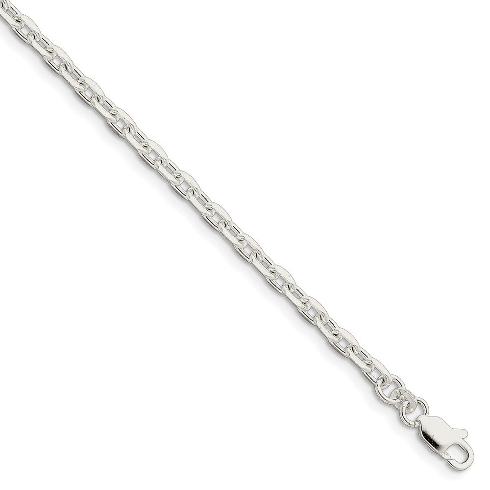 FJC Finejewelers 925 Sterling Silver Beveled Oval Cable Bracelet Chain 7 Inches x 3.95 mm