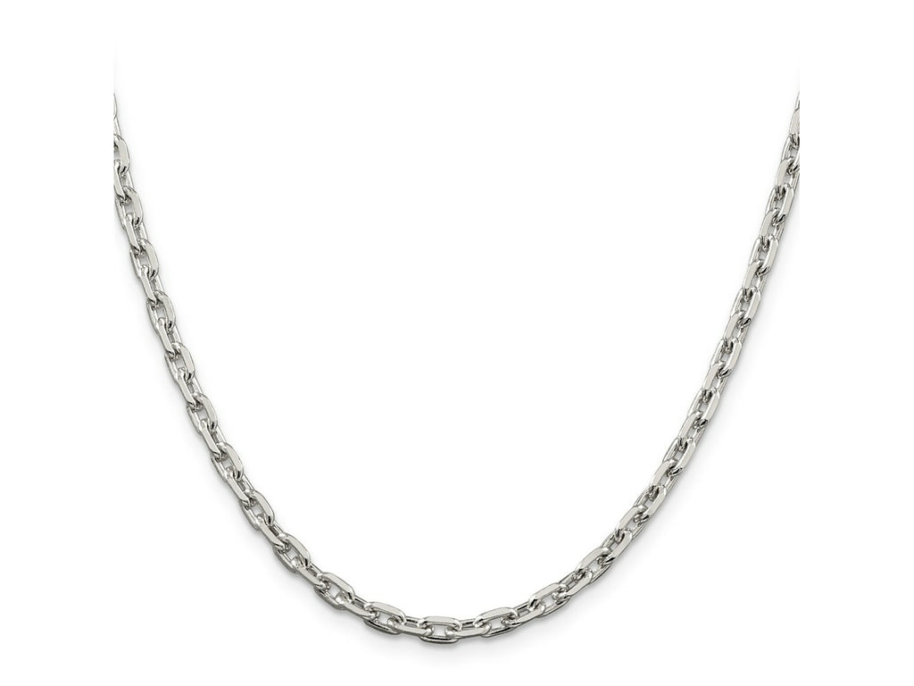 FJC Finejewelers 925 Sterling Silver Beveled Oval Cable Bracelet Chain 7 Inches x 3.95 mm