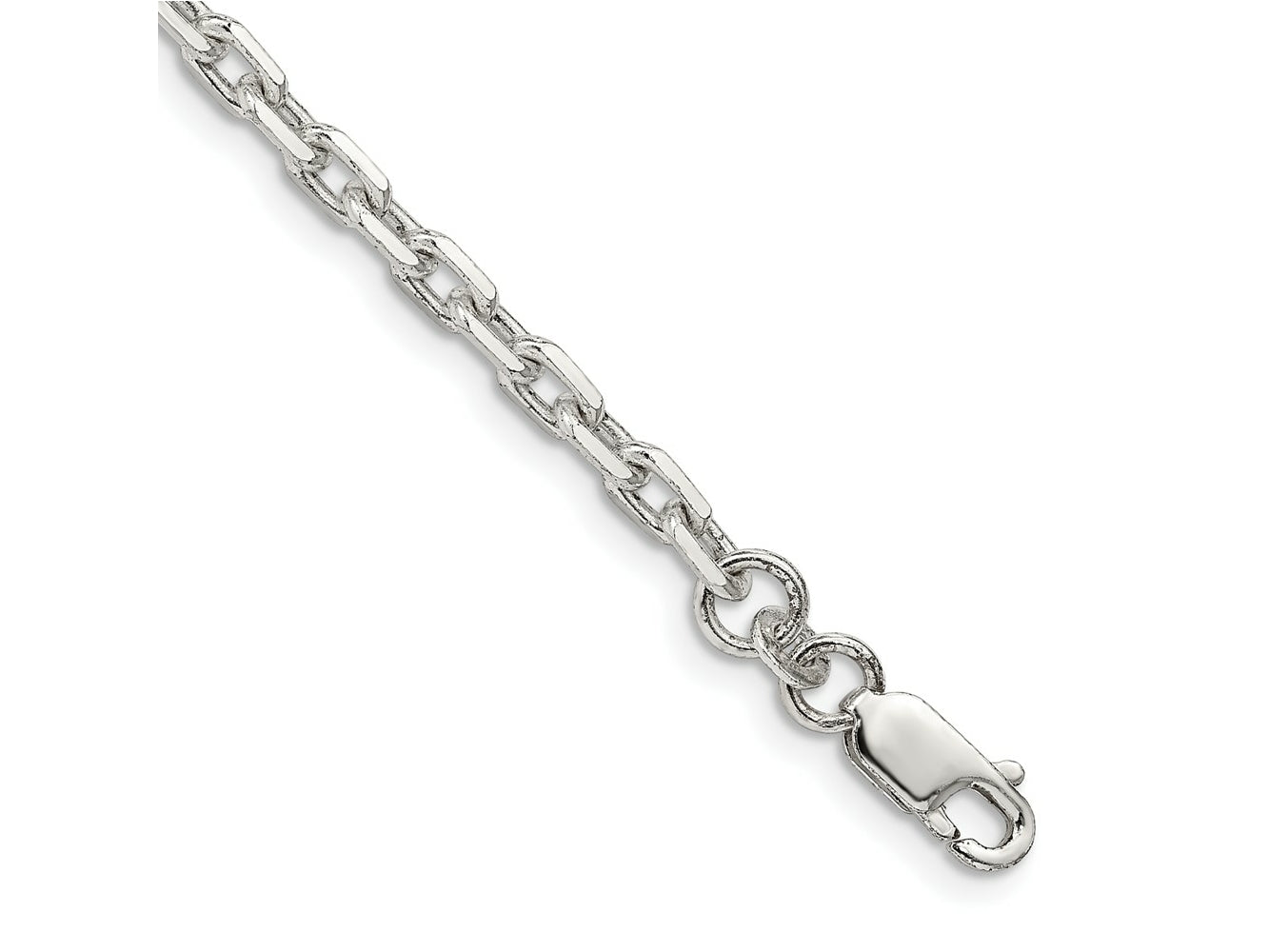 FJC Finejewelers 925 Sterling Silver Beveled Oval Cable Bracelet Chain 8 Inches x 3.95 mm