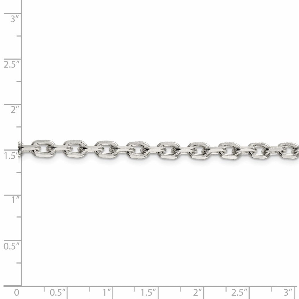 FJC Finejewelers 925 Sterling Silver Beveled Oval Cable Chain 22 Inches x 4.9 mm