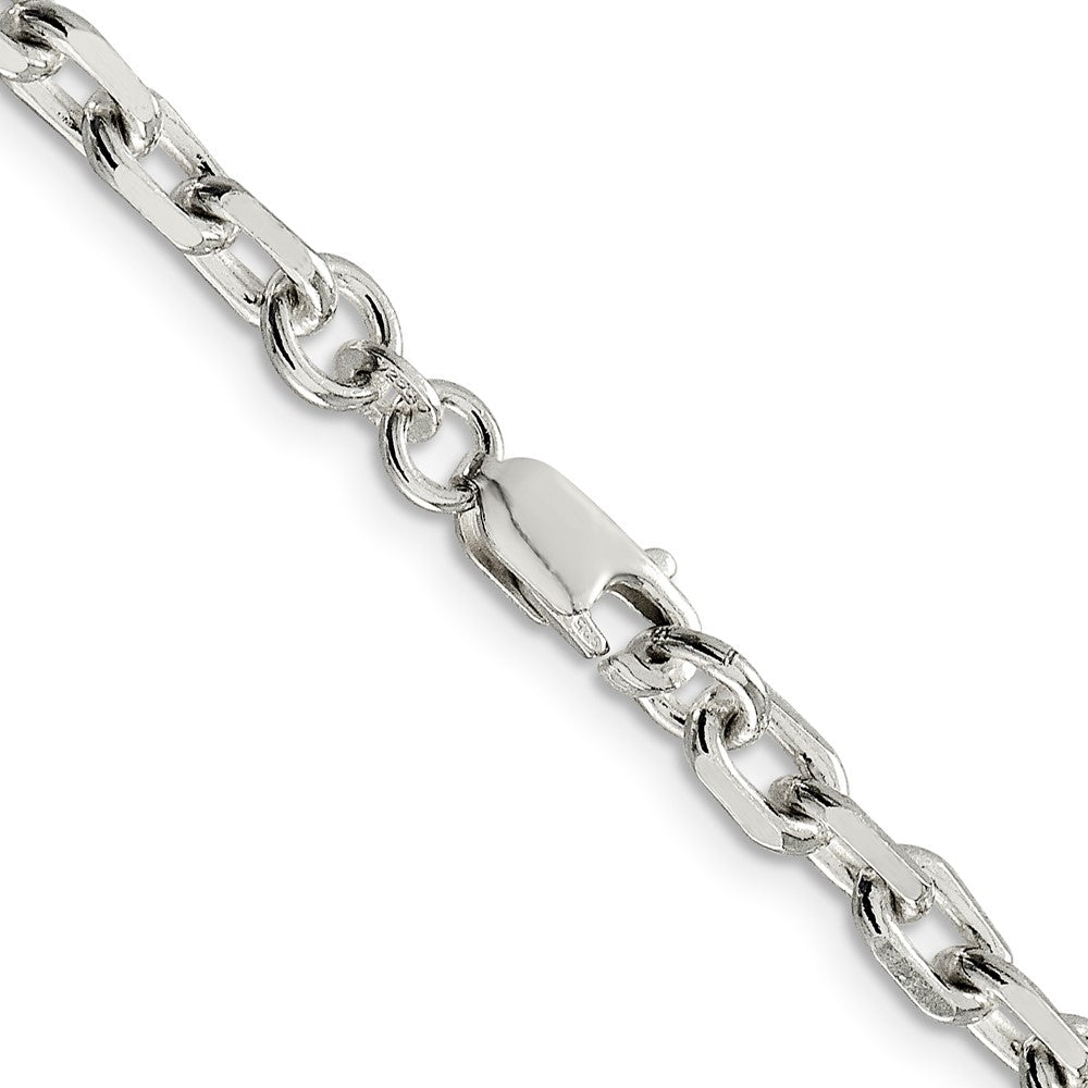 FJC Finejewelers 925 Sterling Silver Beveled Oval Cable Bracelet Chain 8 Inches x 4.9 mm
