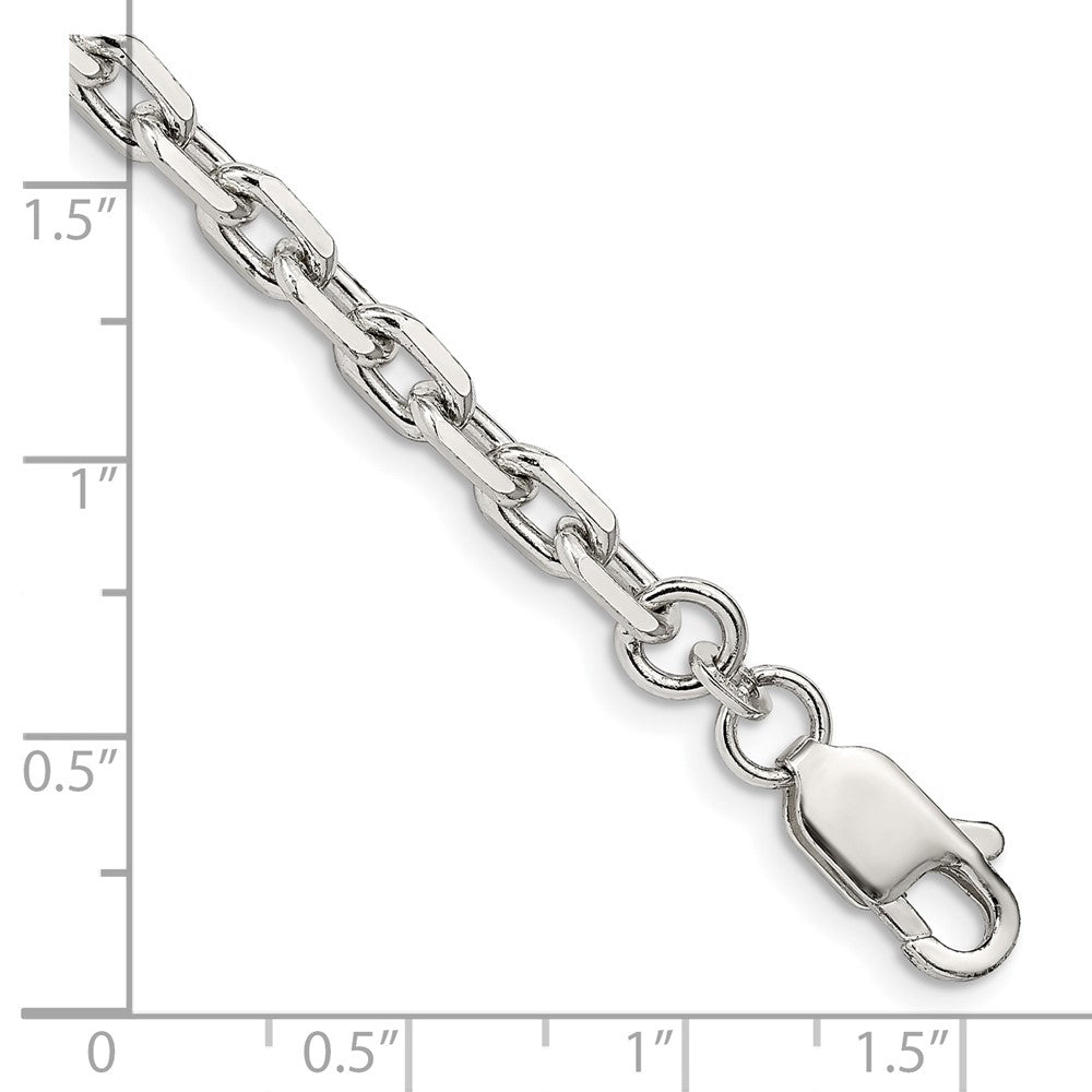FJC Finejewelers 925 Sterling Silver Beveled Oval Cable Bracelet Chain 8 Inches x 4.9 mm