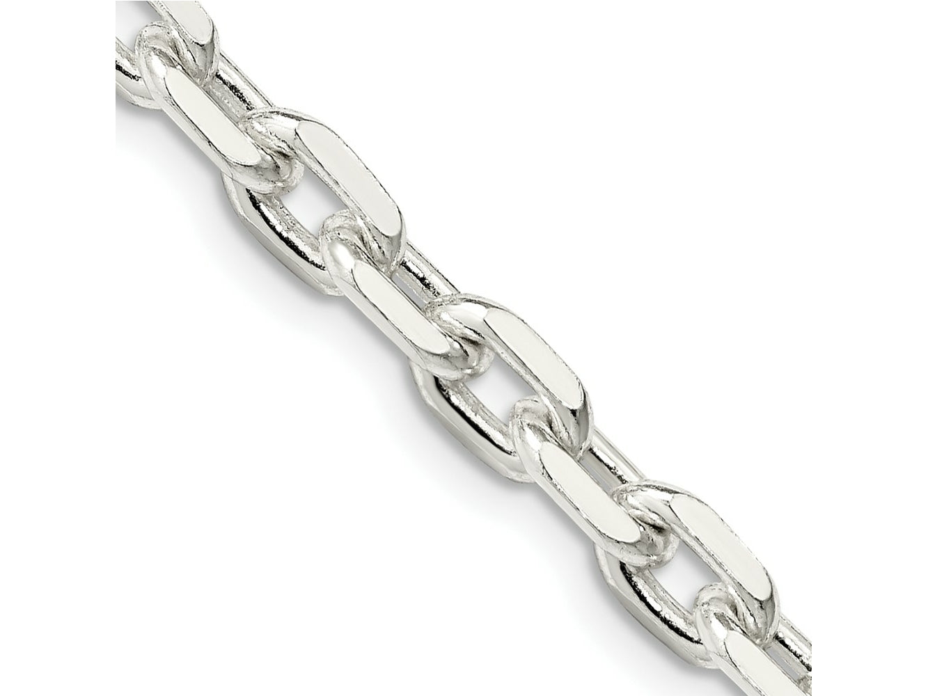 FJC Finejewelers 925 Sterling Silver Beveled Oval Cable Chain 20 Inches x 5.4 mm