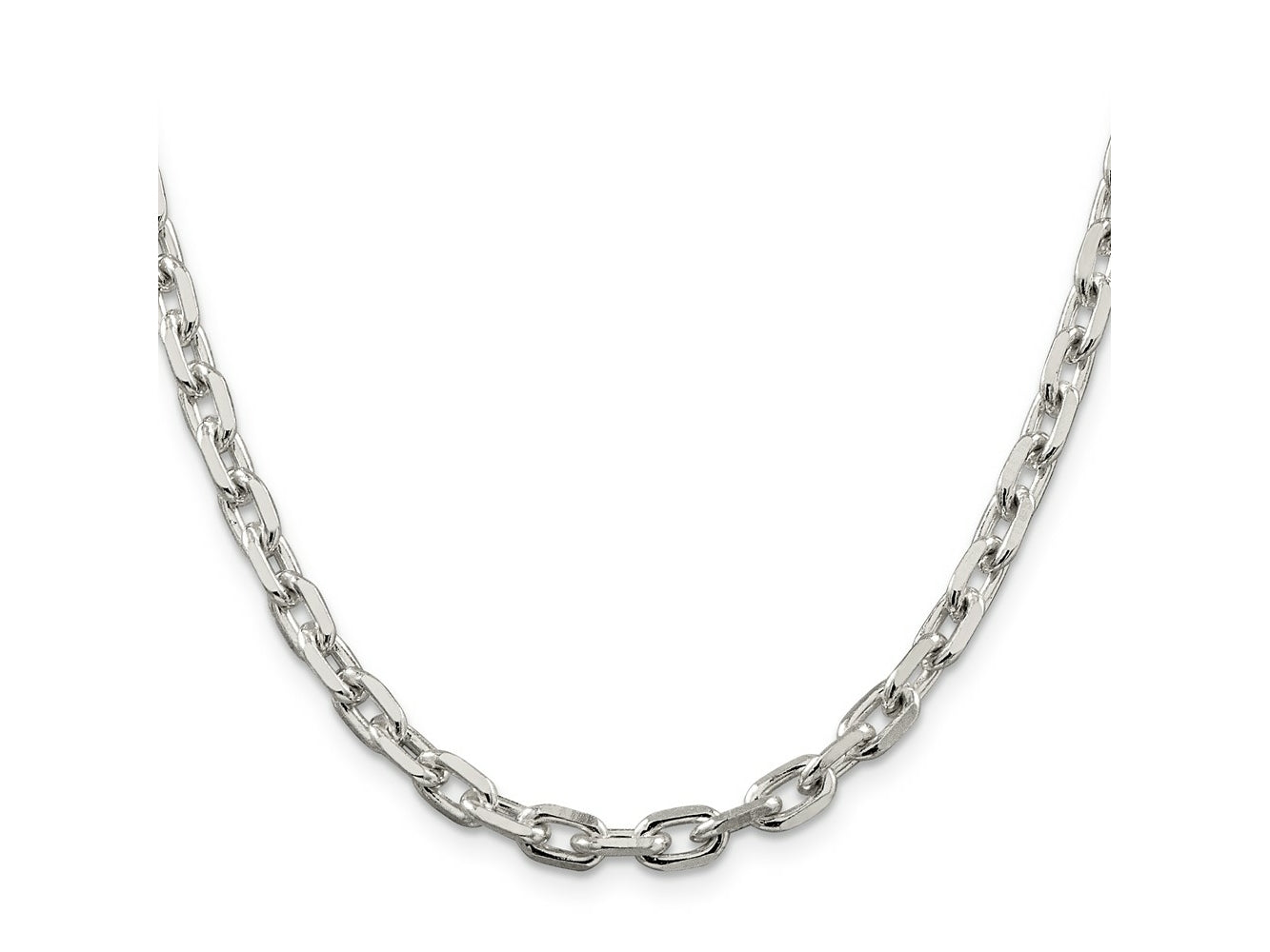FJC Finejewelers 925 Sterling Silver Beveled Oval Cable Chain 22 Inches x 5.4 mm
