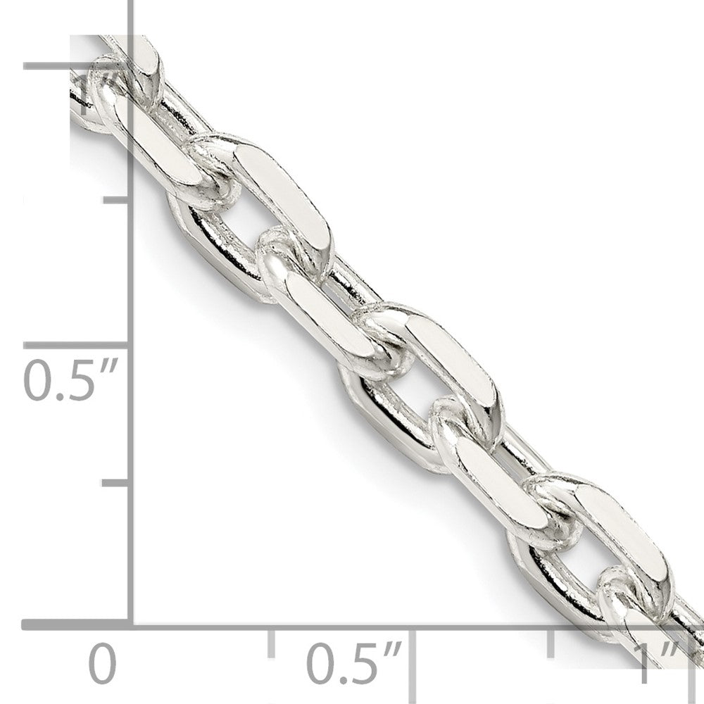FJC Finejewelers 925 Sterling Silver Beveled Oval Cable Chain 26 Inches x 5.4 mm