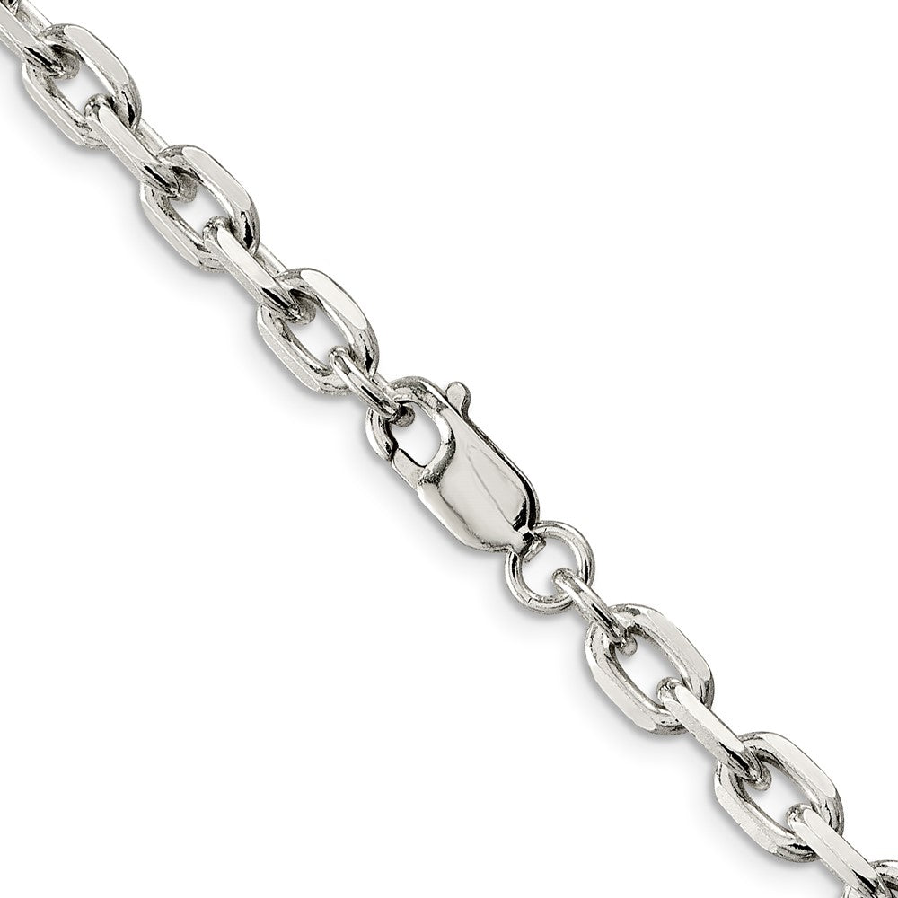 FJC Finejewelers 925 Sterling Silver Beveled Oval Cable Chain 26 Inches x 5.4 mm