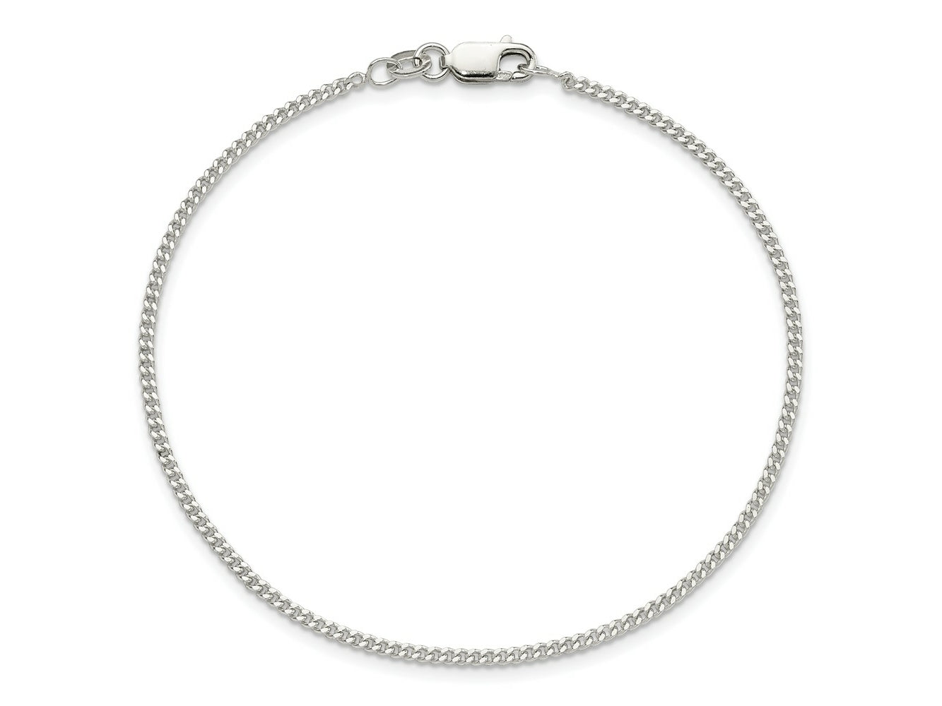 FJC Finejewelers 925 Sterling Silver Curb Bracelet Chain 8 Inches x 1.75 mm