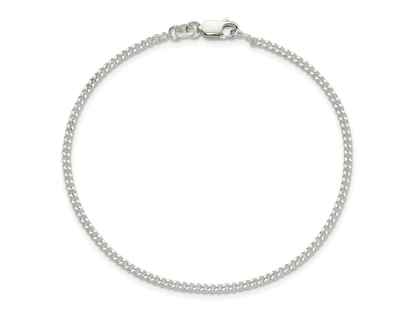 FJC Finejewelers 925 Sterling Silver Curb Bracelet Chain 8 Inches x 2 mm