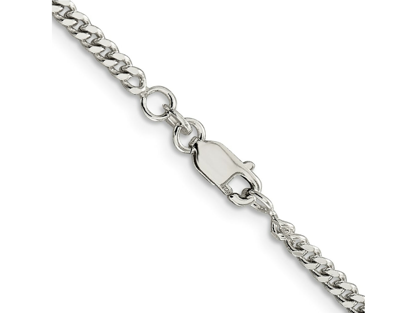 FJC Finejewelers 925 Sterling Silver Curb Chain Anklet 9 Inches x 3 mm