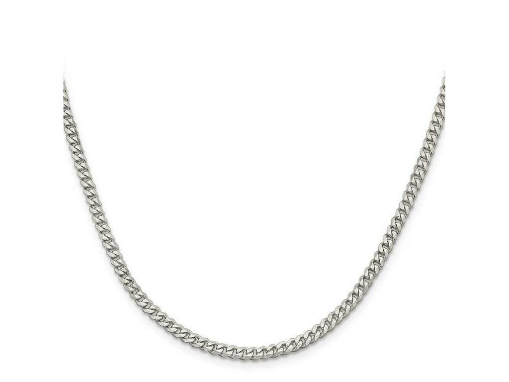 FJC Finejewelers 925 Sterling Silver Rhodium Plated Curb Chain 28 Inches x 3.5 mm