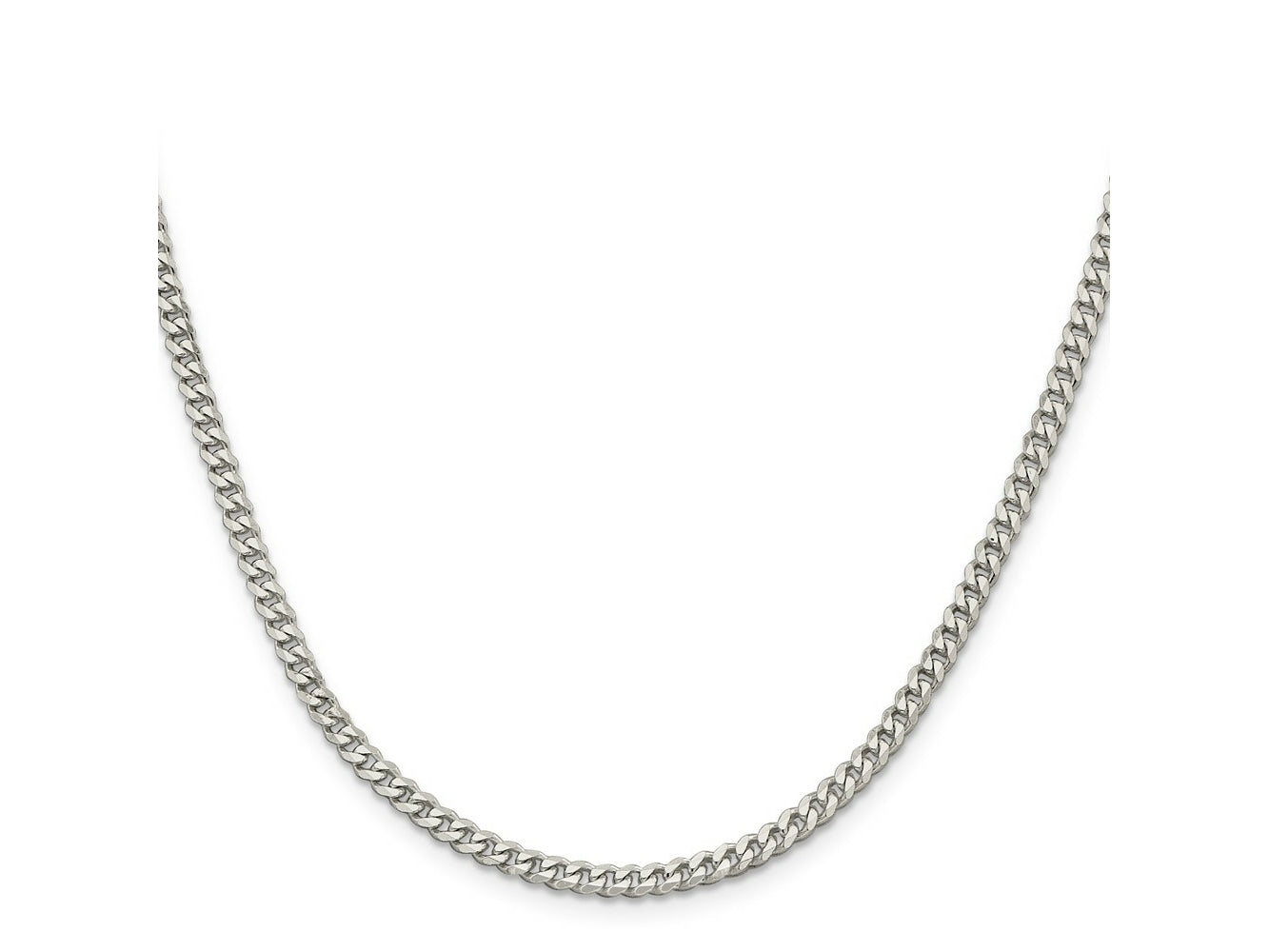 FJC Finejewelers 925 Sterling Silver Rhodium Plated Curb Chain 30 Inches x 3.5 mm