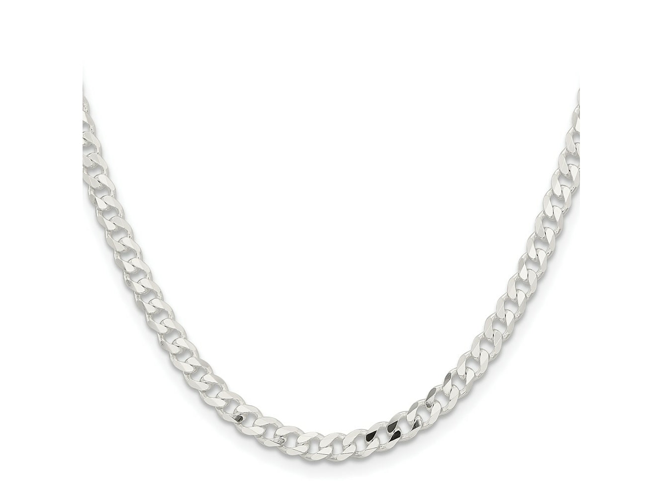 FJC Finejewelers 925 Sterling Silver Curb Chain 20 Inches x 4.5 mm