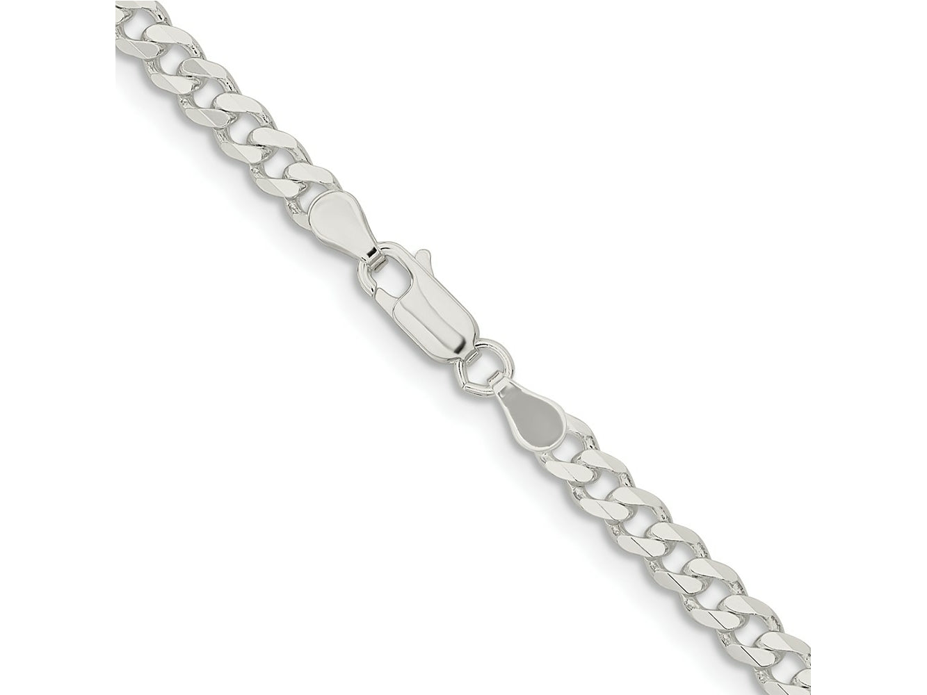 FJC Finejewelers 925 Sterling Silver Curb Bracelet Chain 7 Inches x 4.5 mm